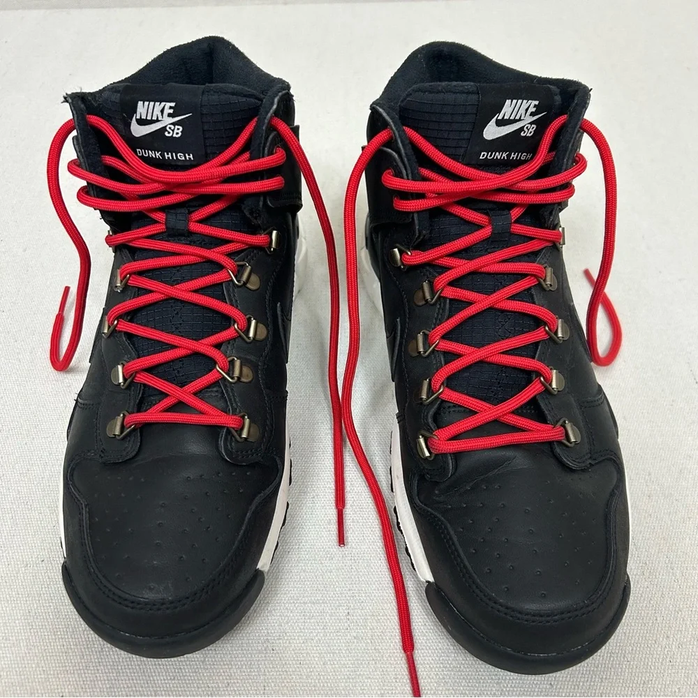 Nike Black and Red High-Top Sneakers - Picture 3 of 11